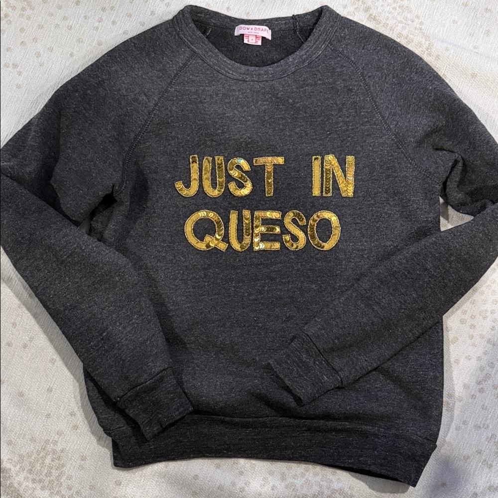 Bow & Drape Just in Queso Women's Gray Sweater
